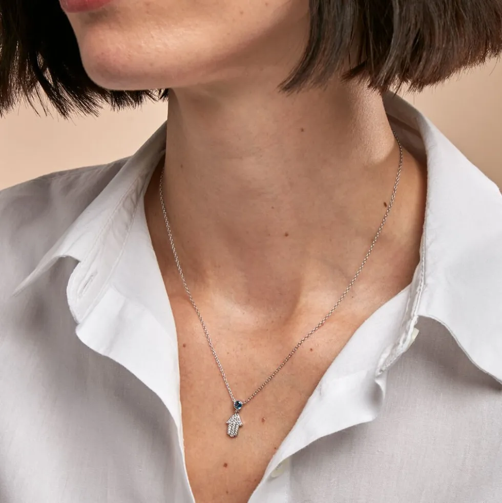 Collier Fidelma Argent Blanc Spinelle Oxyde De Zirconium