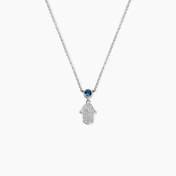 Collier Fidelma Argent Blanc Spinelle Oxyde De Zirconium