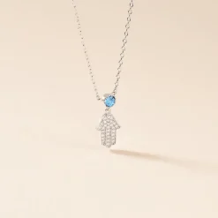 Collier Fidelma Argent Blanc Spinelle Oxyde De Zirconium