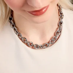 Collier Fira Acier Blanc