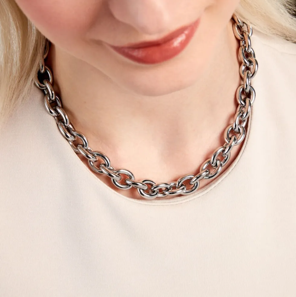 Collier Fira Acier Blanc