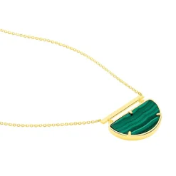 Collier Florica Or Jaune Malachite