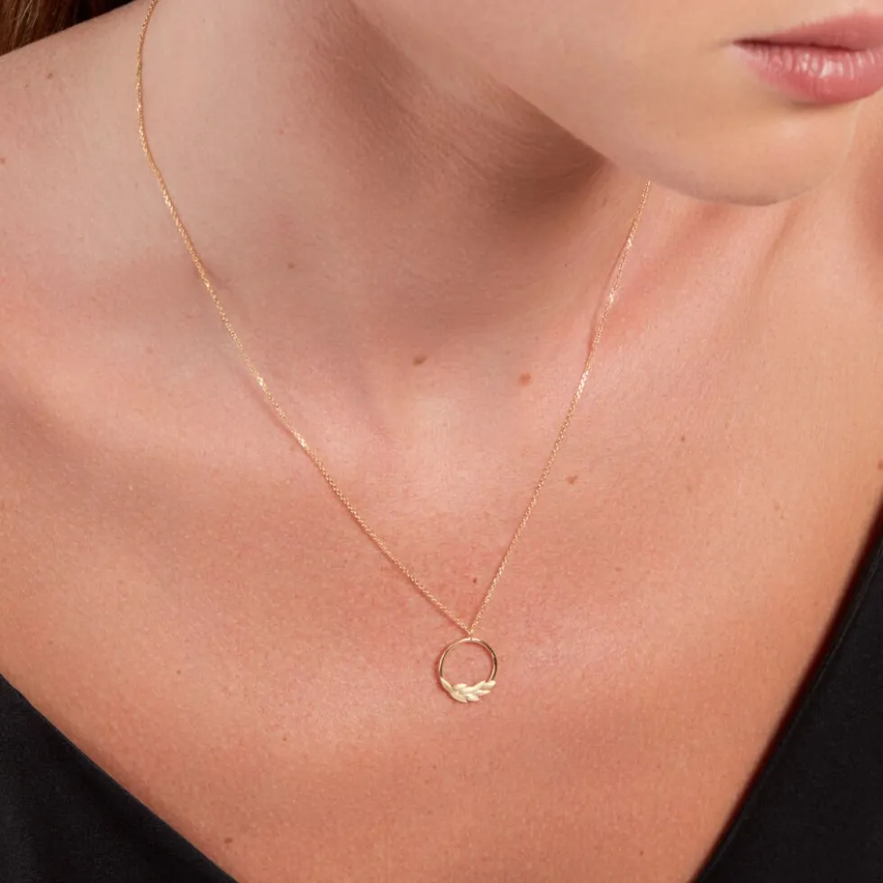 Collier Foliel Or Jaune