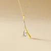 Collier Formev Or Bicolore Oxyde De Zirconium