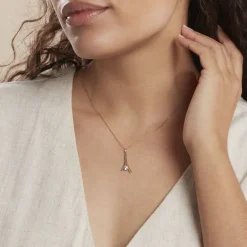 Collier Formev Or Bicolore Oxyde De Zirconium