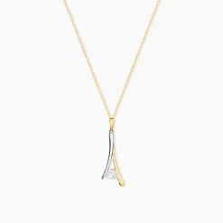Collier Formev Or Bicolore Oxyde De Zirconium