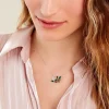 Collier Gardenia Crown Argent Blanc Oxyde De Zirconium