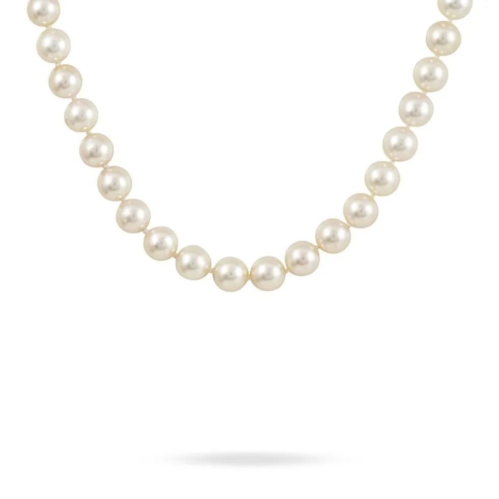 Collier Ghisele Or Jaune Perle De Culture D'akoya
