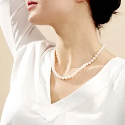 Collier Ghisele Or Jaune Perle De Culture D'akoya