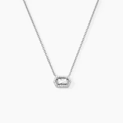 Collier Gia Argent Blanc Oxyde De Zirconium