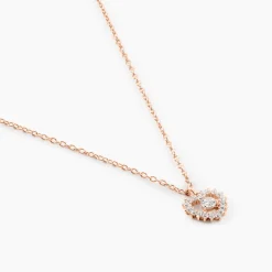 Collier Gino Argent Rose Oxyde De Zirconium