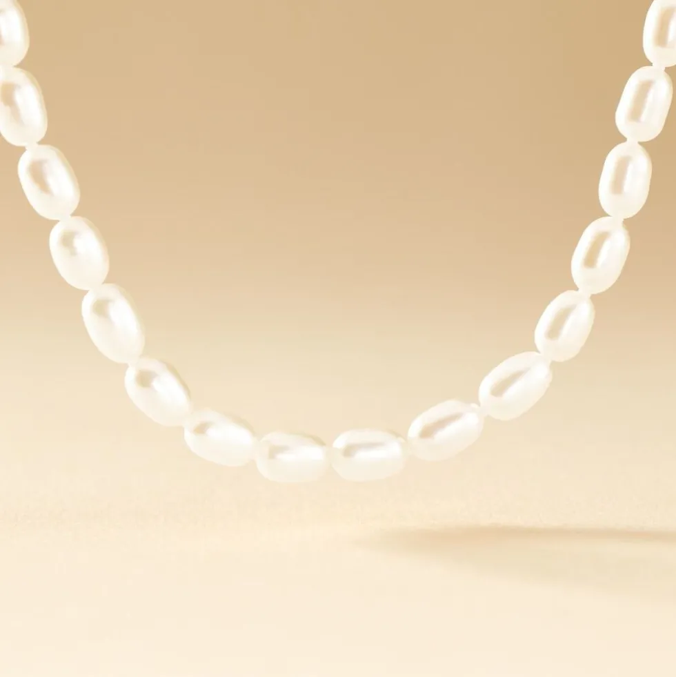 Collier Giustina Or Jaune Perle De Culture
