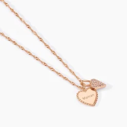 Collier Gloria Argent Rose Oxyde De Zirconium