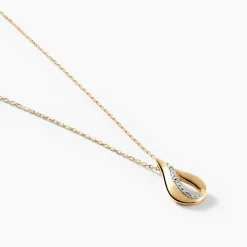Collier Goccie Or Jaune Diamant