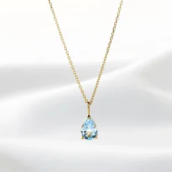 Collier Goutte Or Jaune Topaze