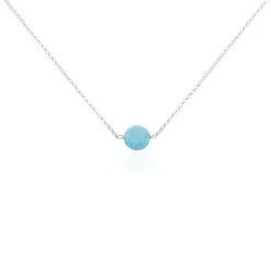 Collier Graziana Argent Blanc Turquoise