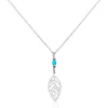 Collier Grethel Argent Blanc Turquoise