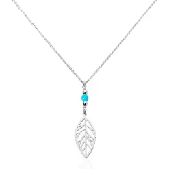 Collier Grethel Argent Blanc Turquoise