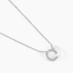 Collier Grizzel Argent Blanc Oxyde De Zirconium