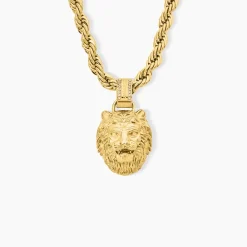 Collier Guess Lion King Acier Jaune