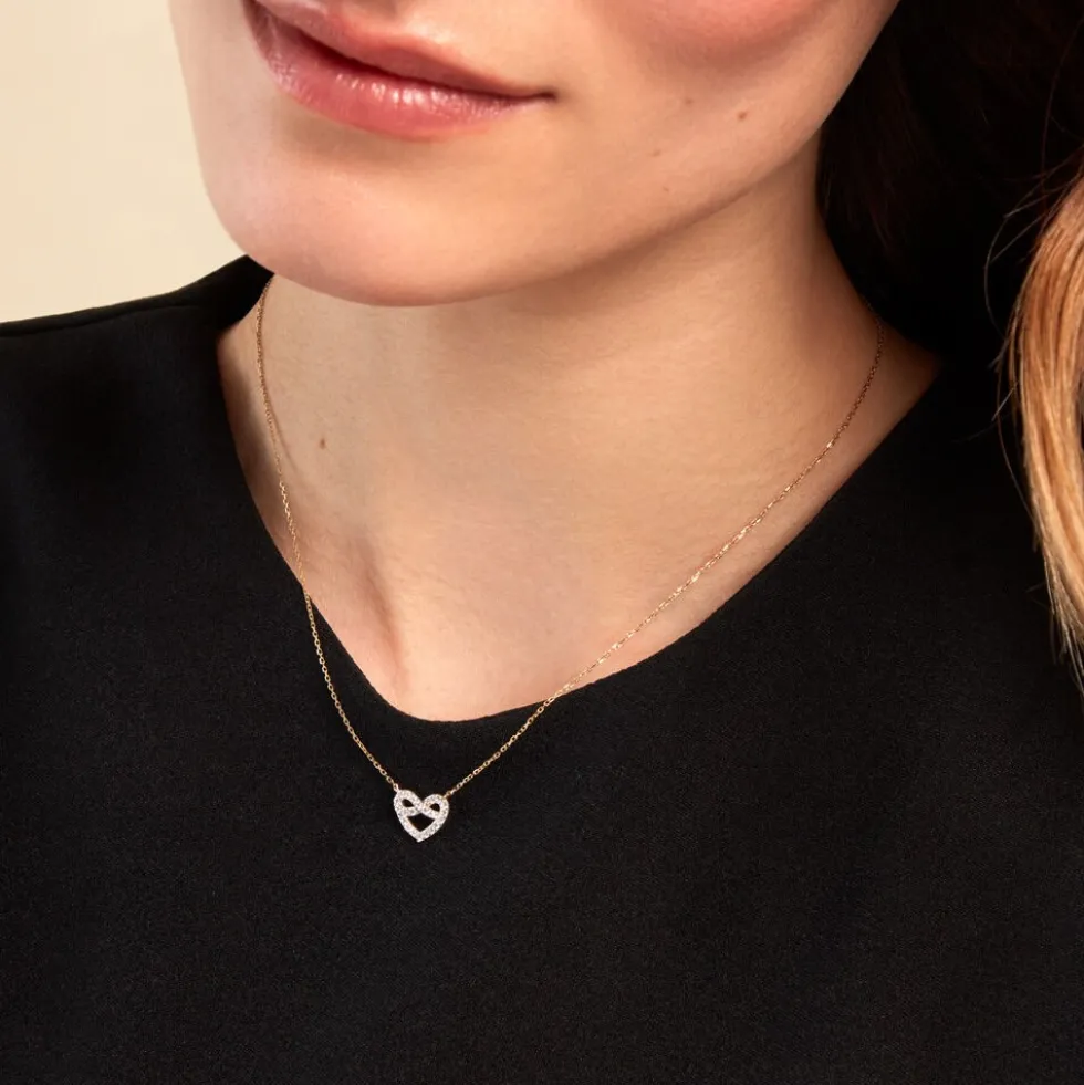 Collier Gwenneth Or Jaune Oxyde De Zirconium