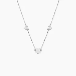 Collier Hearten Argent Blanc