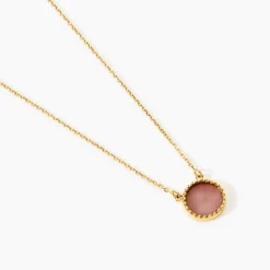 Collier Heida Or Jaune Calcédoine
