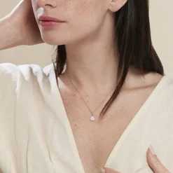 Collier Hiram Argent Blanc Oxyde De Zirconium