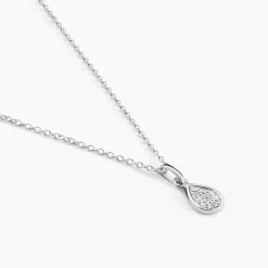 Collier Hiram Argent Blanc Oxyde De Zirconium