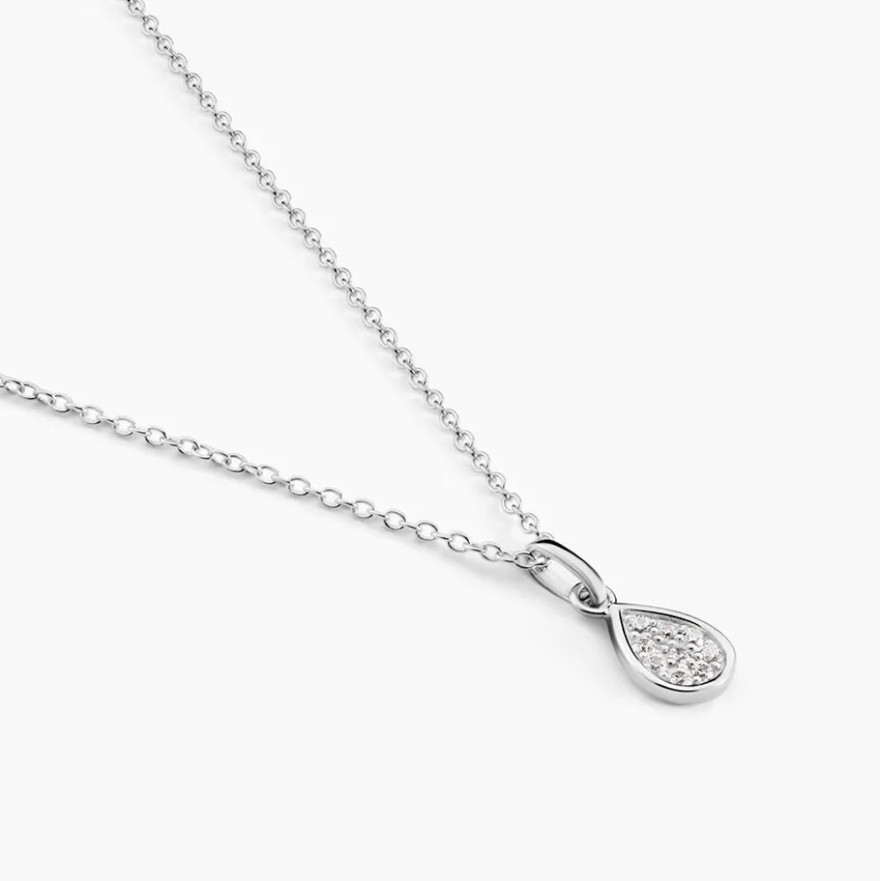 Collier Hiram Argent Blanc Oxyde De Zirconium