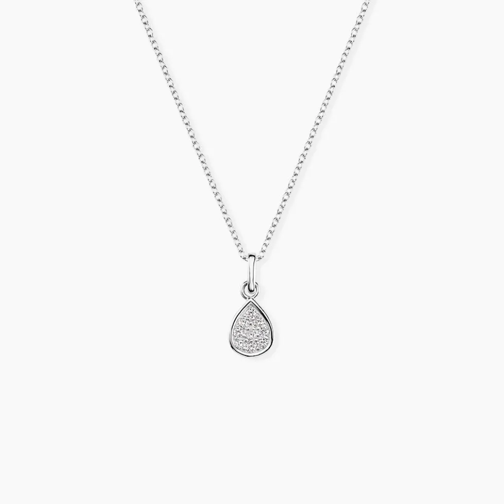 Collier Hiram Argent Blanc Oxyde De Zirconium