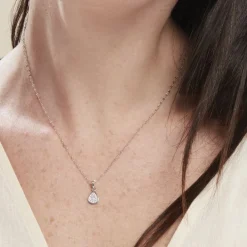 Collier Hiram Argent Blanc Oxyde De Zirconium