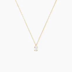 Collier Husam Or Jaune Oxyde De Zirconium