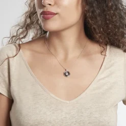 Collier Ina Argent Blanc Céramique Et Oxyde De Zirconium