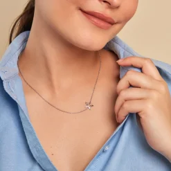 Collier Inessa Argent Blanc Oxyde De Zirconium