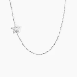 Collier Inessa Argent Blanc Oxyde De Zirconium