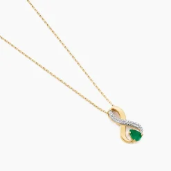 Collier Iolo Or Jaune Emeraude
