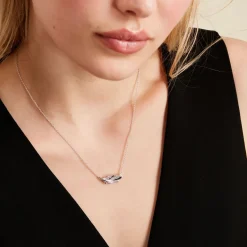 Collier Isae Argent Blanc Oxyde De Zirconium