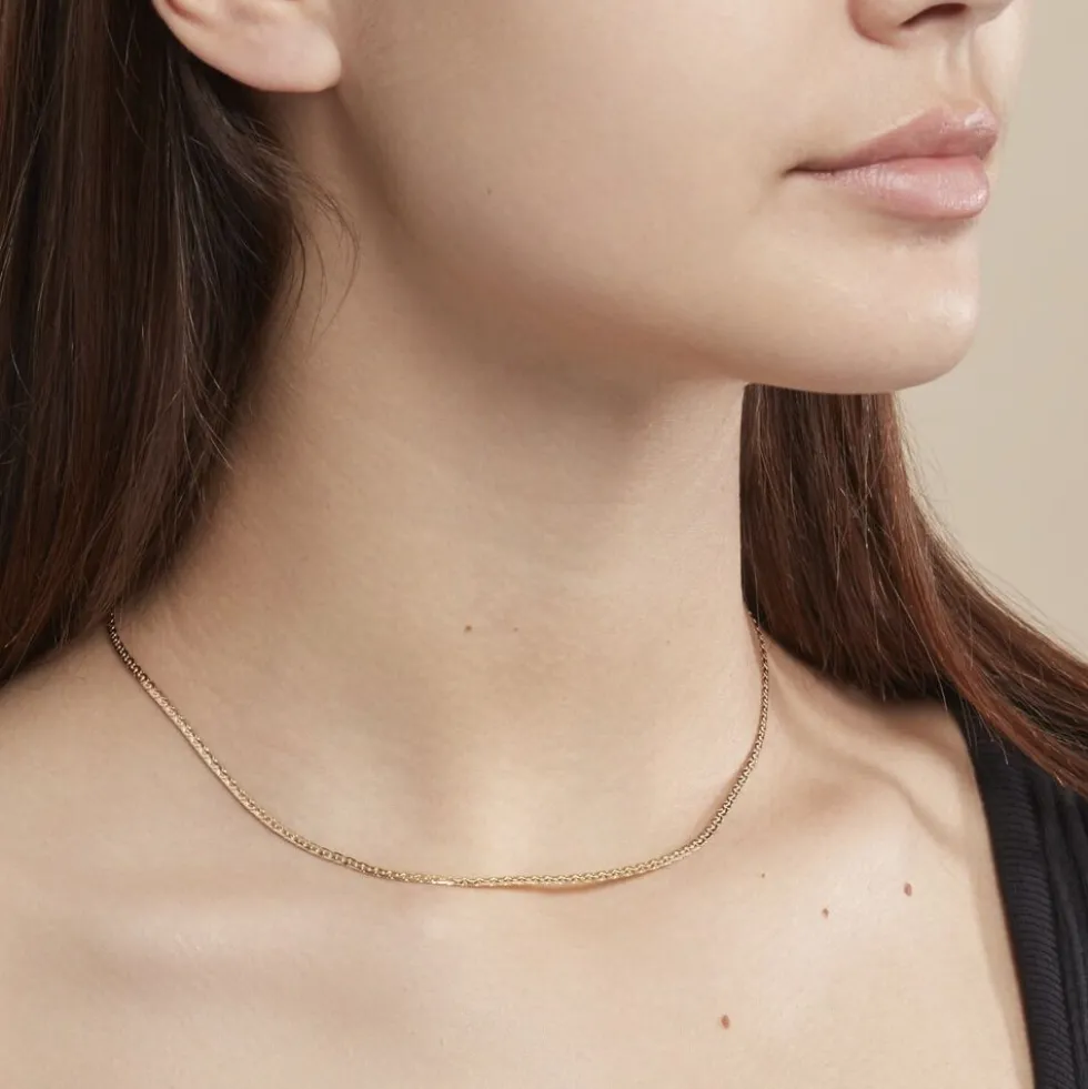 Collier Ivy Maille Haricot Or Jaune