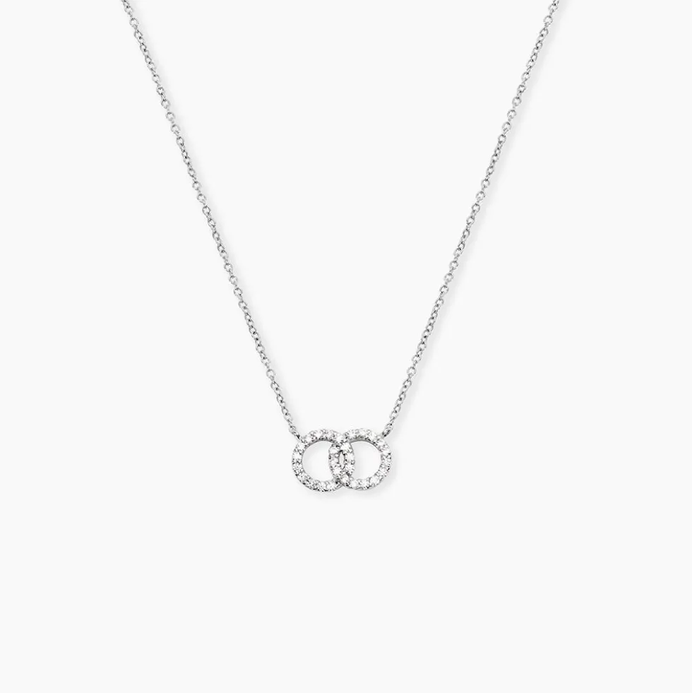 Collier Iwa Argent Blanc Oxyde De Zirconium