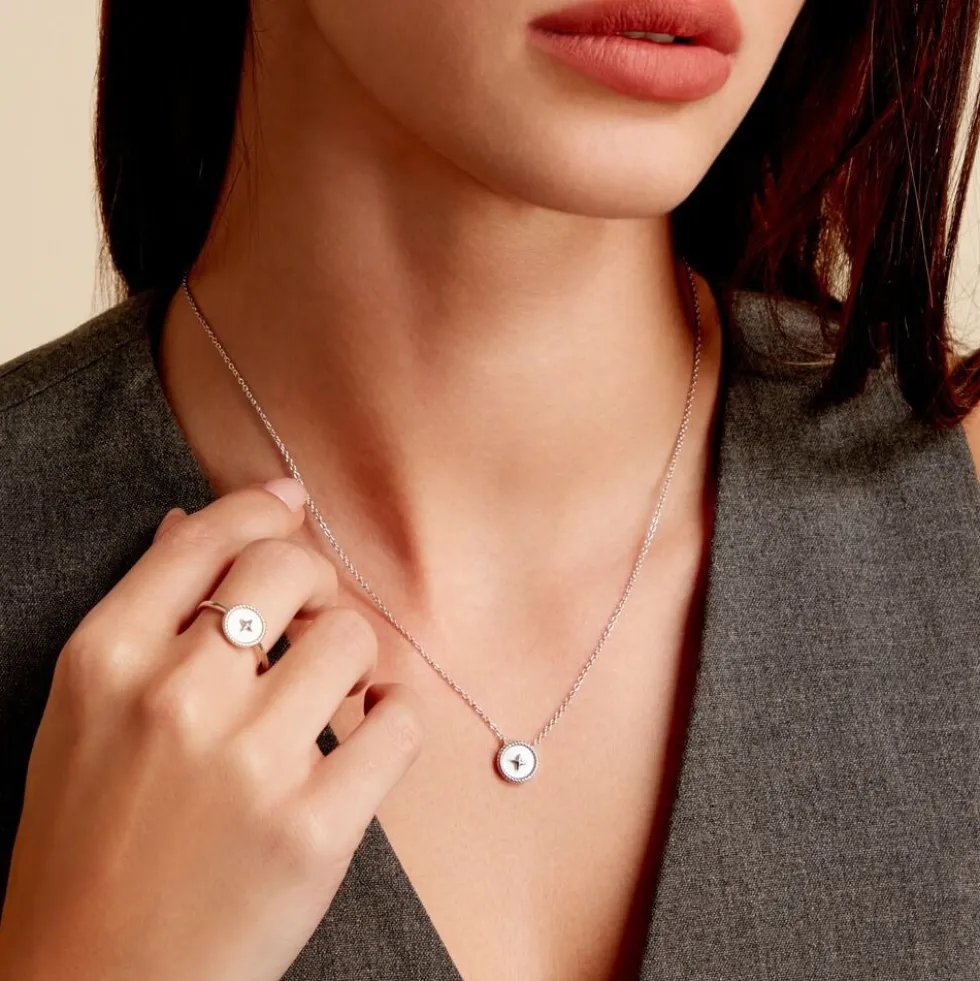 Collier Izarra Argent Blanc Nacre
