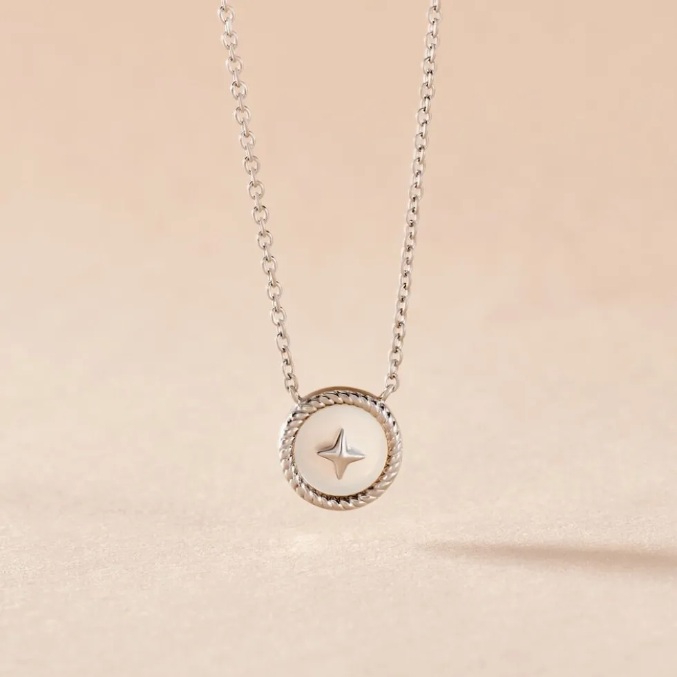 Collier Izarra Argent Blanc Nacre