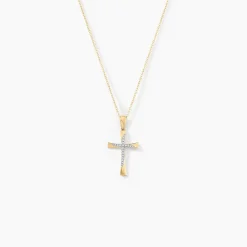 Collier Jamil Croix Or Jaune Diamant