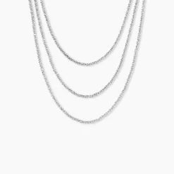 Collier Janelle Argent Blanc