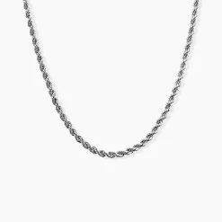 Collier Jerry Maille Corde Or Blanc