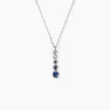 Collier Josephine Or Blanc Saphir Et Diamant