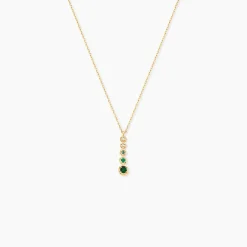 Collier Josephine Or Jaune Emeraude