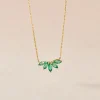 Collier Josslyn Or Jaune Emeraude
