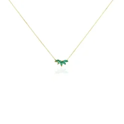 Collier Josslyn Or Jaune Emeraude