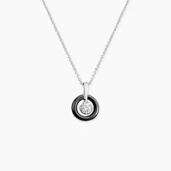 Collier Julietta Argent Blanc Céramique Et Oxyde De Zirconium